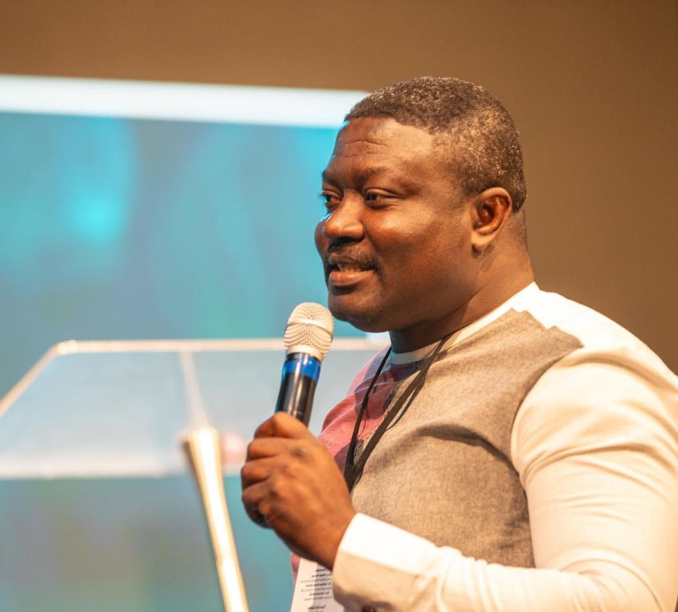 Pastor Prince Paul Agyemang Boateng preaching at Center of Hope Assembly of God